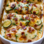 Chicken Zucchini Bake with Bacon