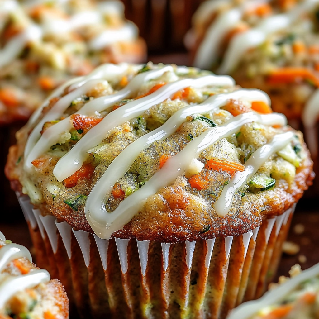 Carrot Cake Zucchini Muffins