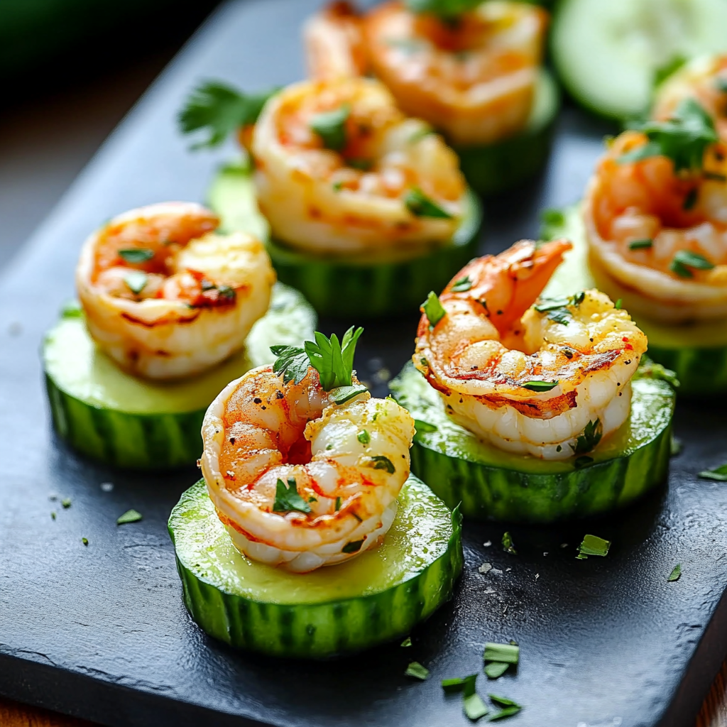 Shrimp Avocado Cucumber Bites!