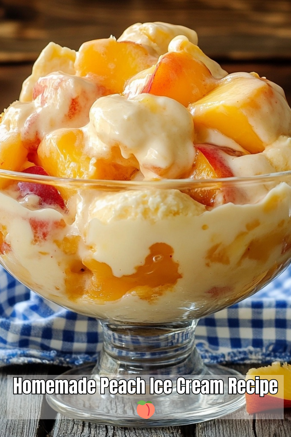 Homemade Peach Ice Cream