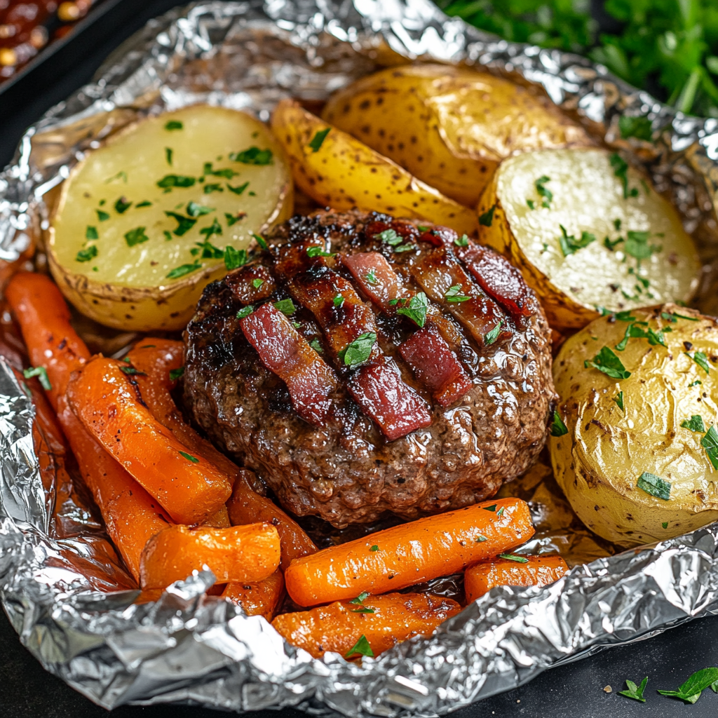 Burger Dinner Foil Packets