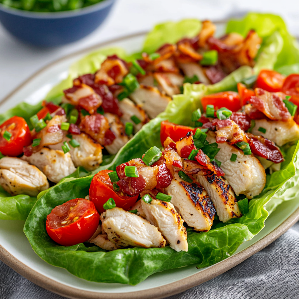 Chicken Bacon Ranch Lettuce Wraps