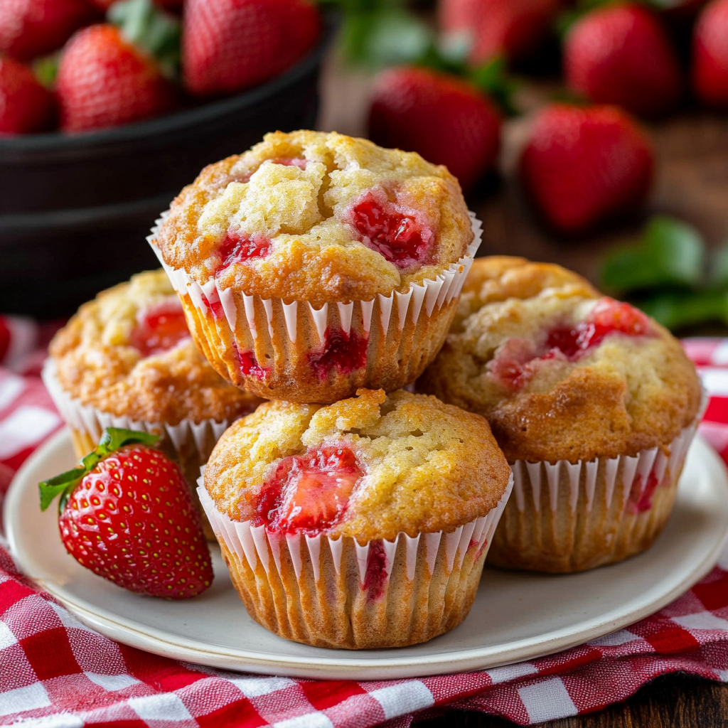 Fresh Strawberry Muffins Recipe