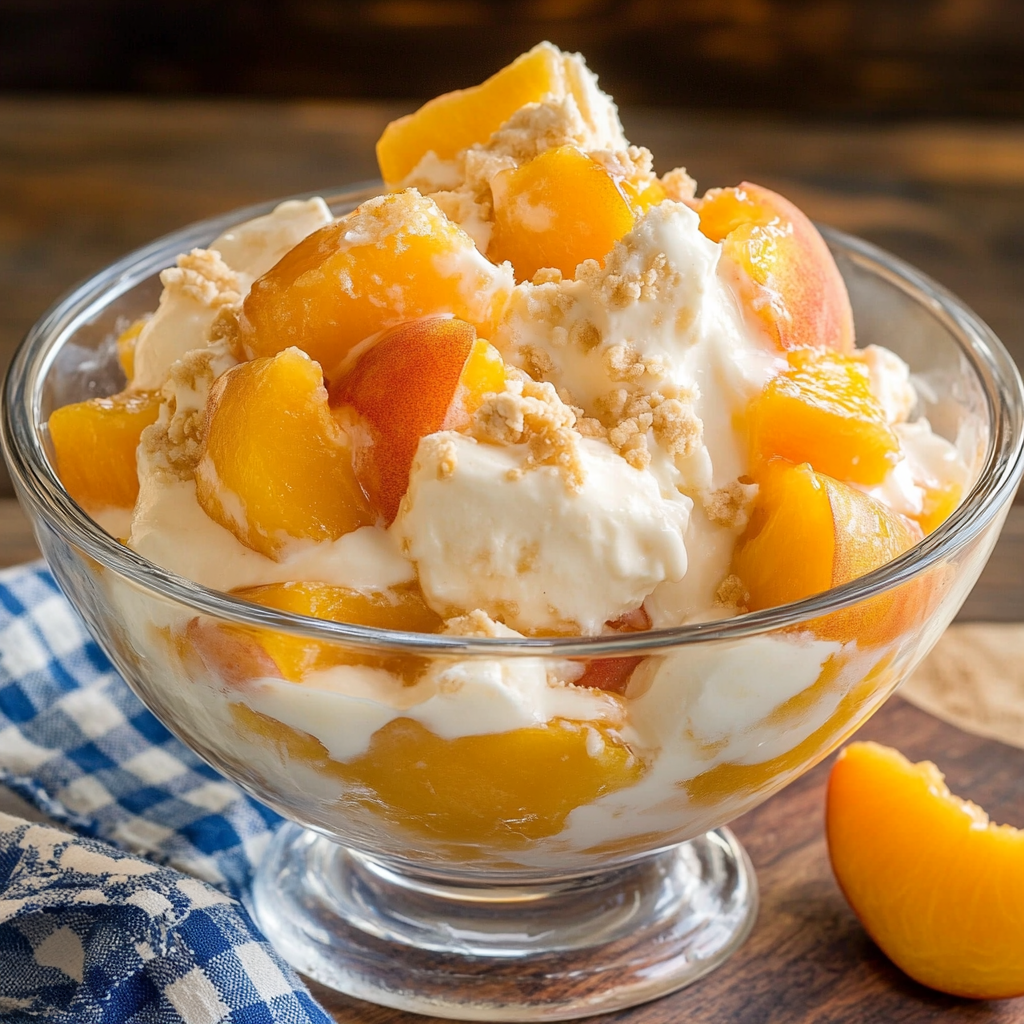 Homemade Peach Ice Cream