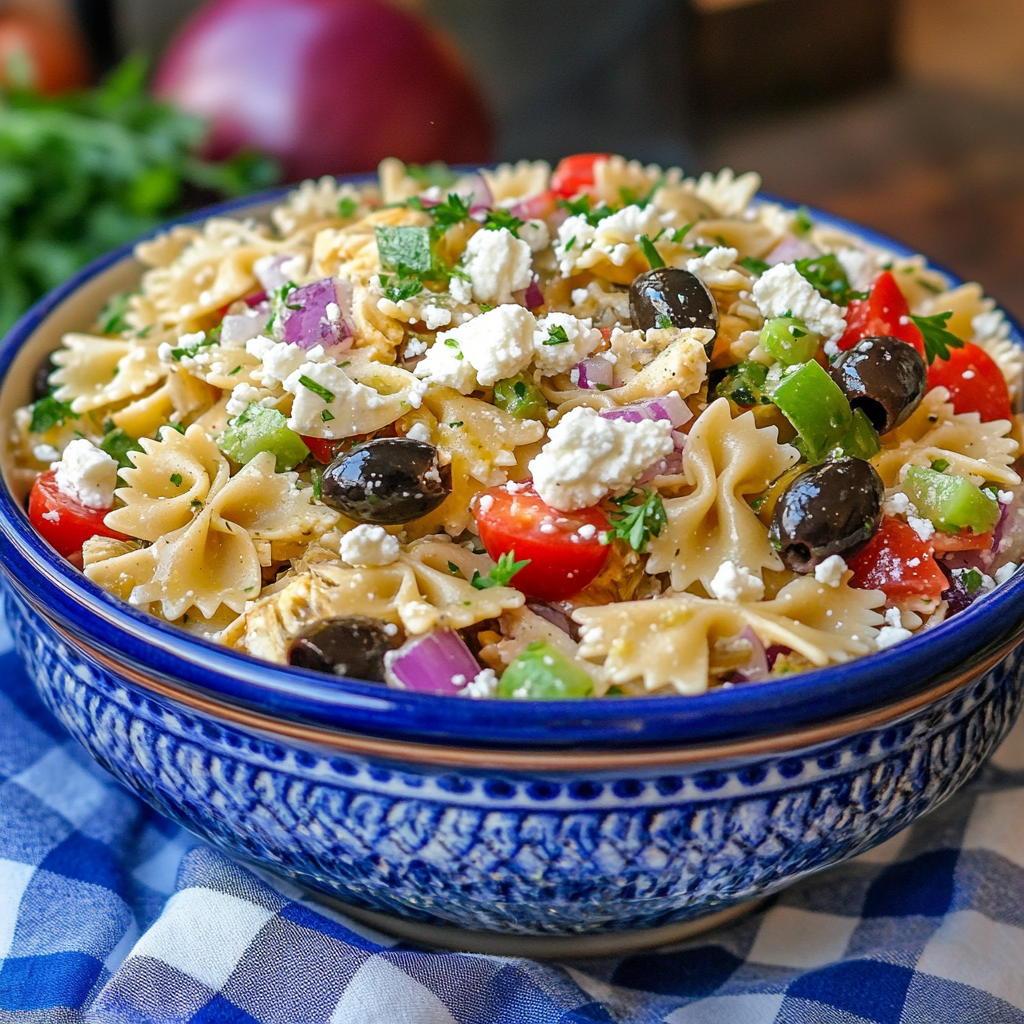 Artichoke & Feta Pasta Salad
