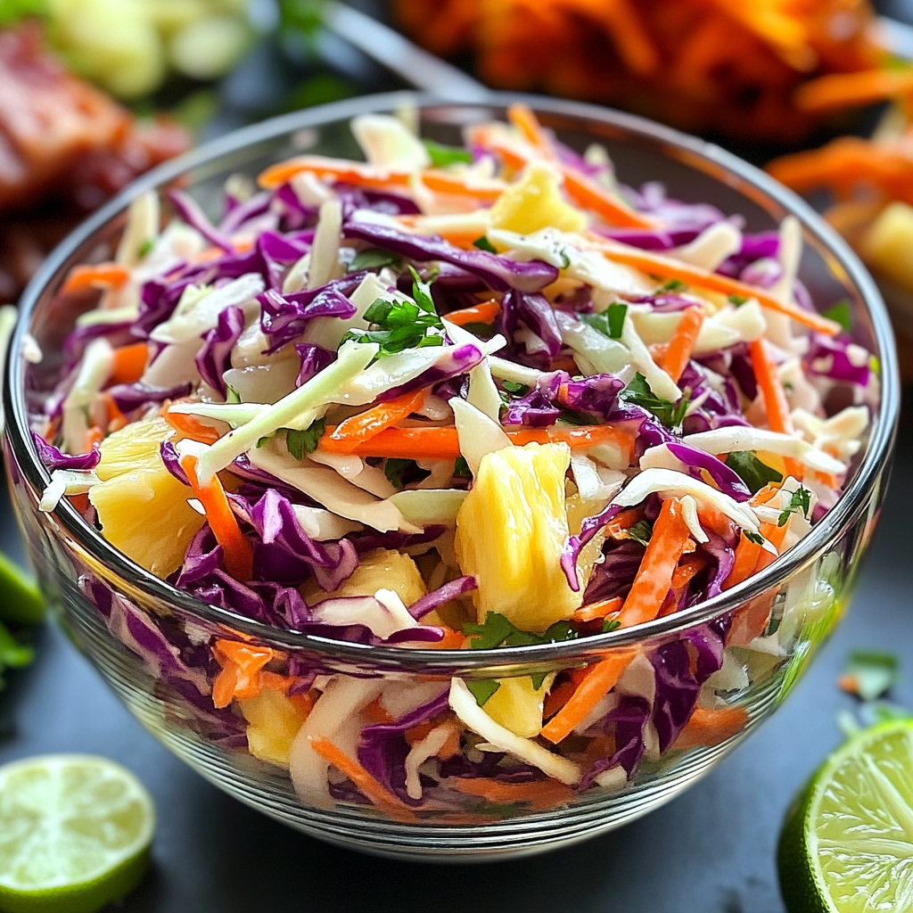 Easy Pineapple Coleslaw