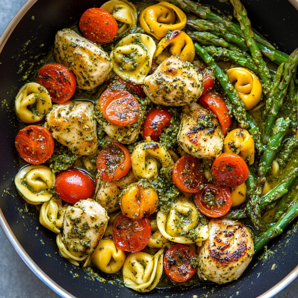 Summer Pesto Chicken Tortellini