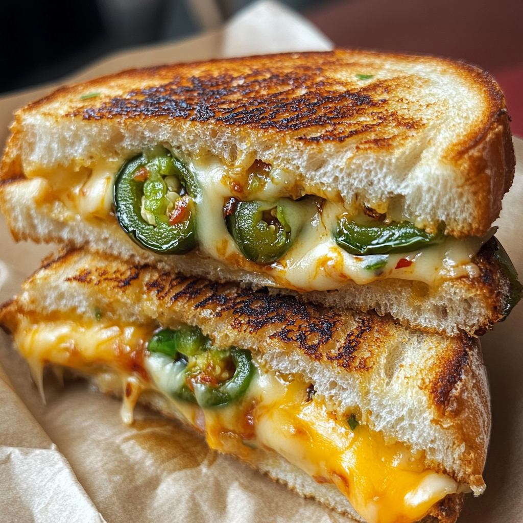 Jalapeno Popper Grilled Cheese Sandwich