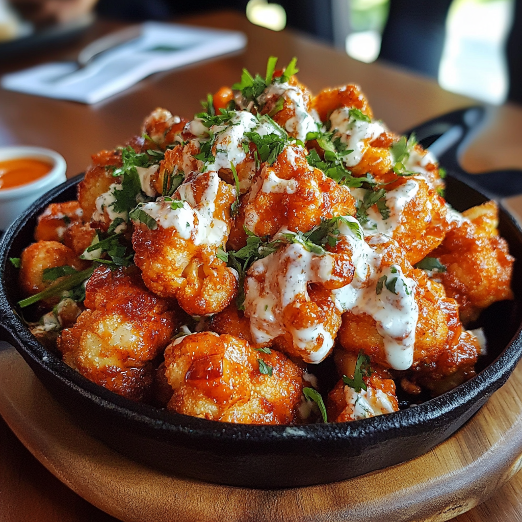 Buffalo Roasted Cauliflower