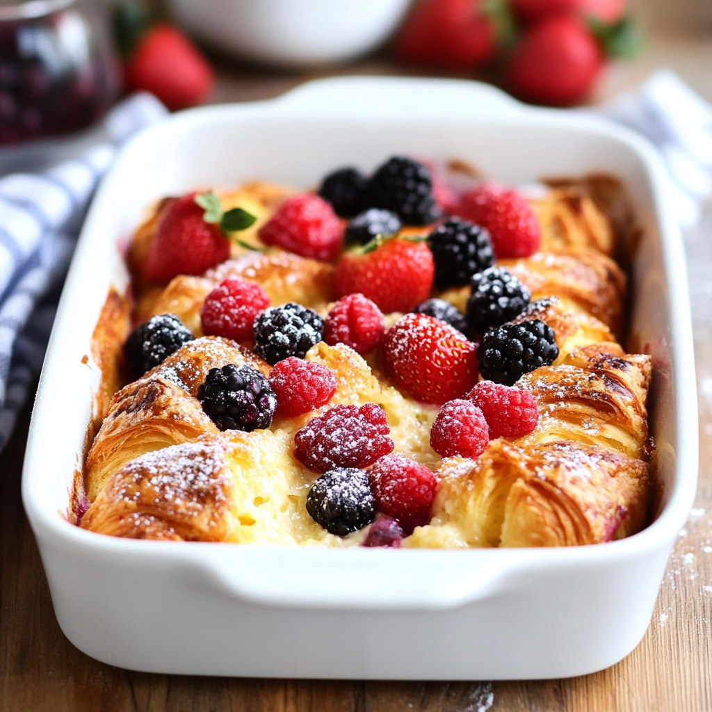Easy Berry Croissant Bake