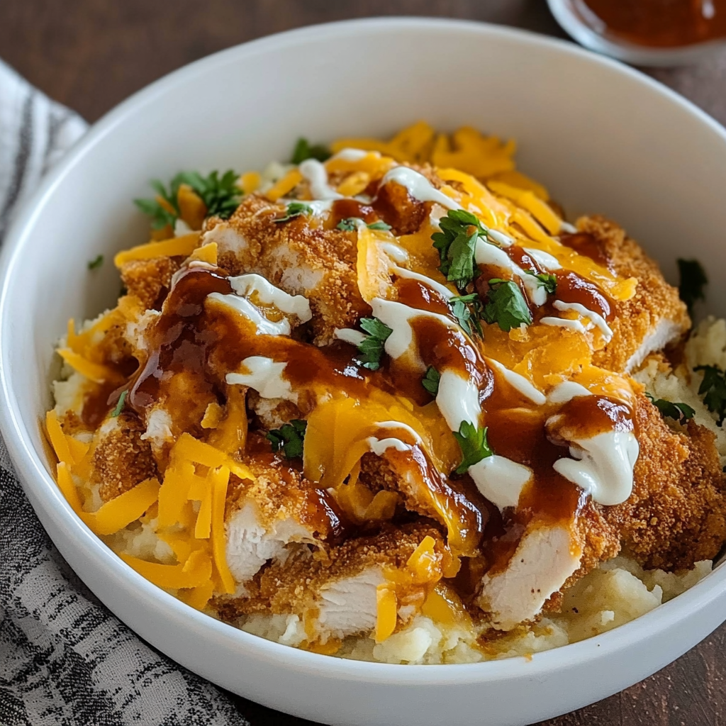 High Protein BBQ Ranch Chicken Bowl