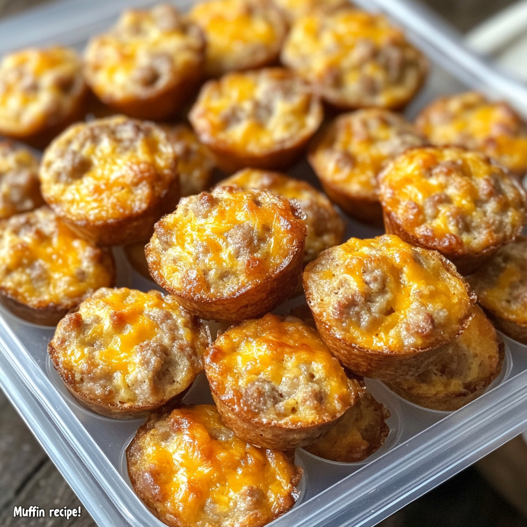 High-Protein Pancake Sausage Mini Muffins