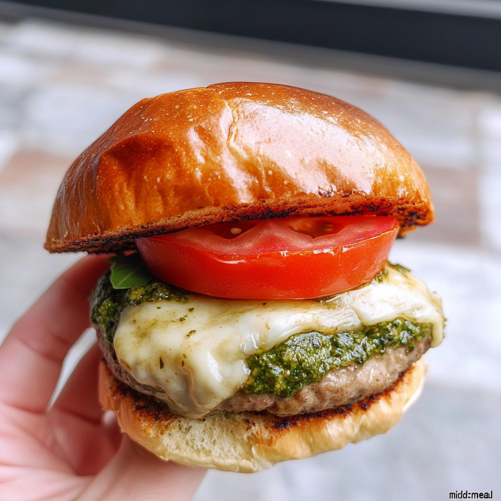 Grilled Pesto Turkey Burgers