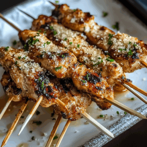 Ranch Garlic Parmesan Chicken Skewers