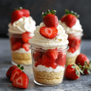 No-Bake Strawberry Shortcake Cups