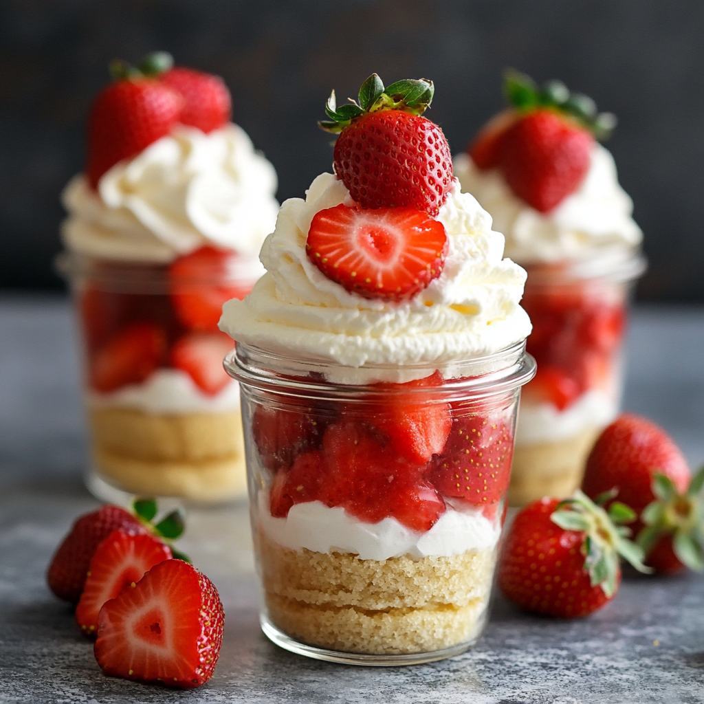 No-Bake Strawberry Shortcake Cups