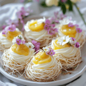 Lemon Curd Meringue Nests
