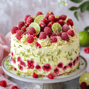 Raspberry Key Lime Cake Bliss