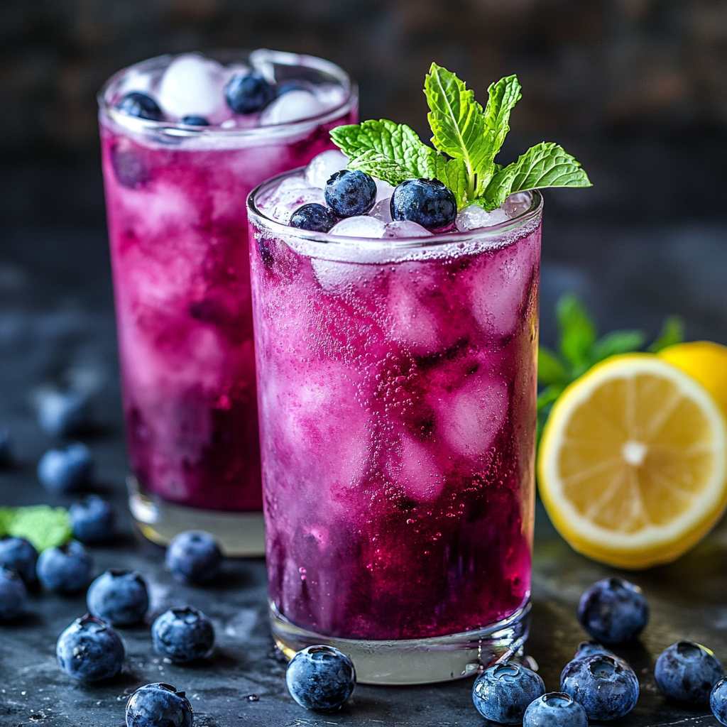 Homemade Blueberry Soda