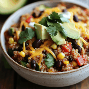 Black Bean Quinoa Enchilada Bake