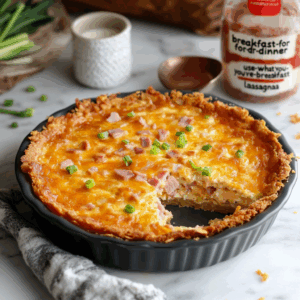 Hash Brown Crust Quiche with Ham