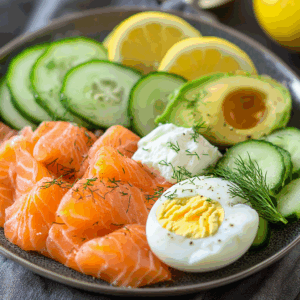 Keto Smoked Salmon Breakfast Plate