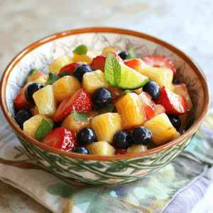 Fruit Salad with Honey-Lime Glaze
