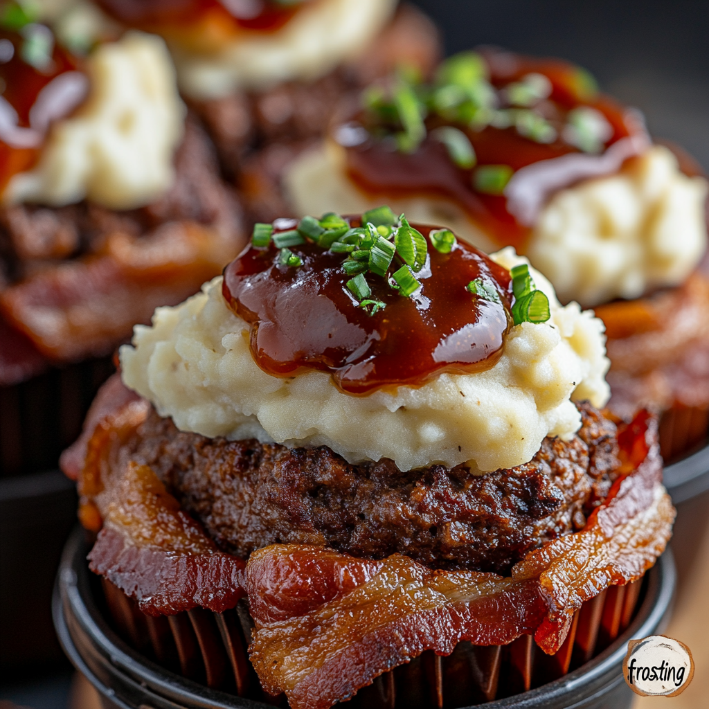 Bacon-Wrapped BBQ Meatloaf Cupcakes