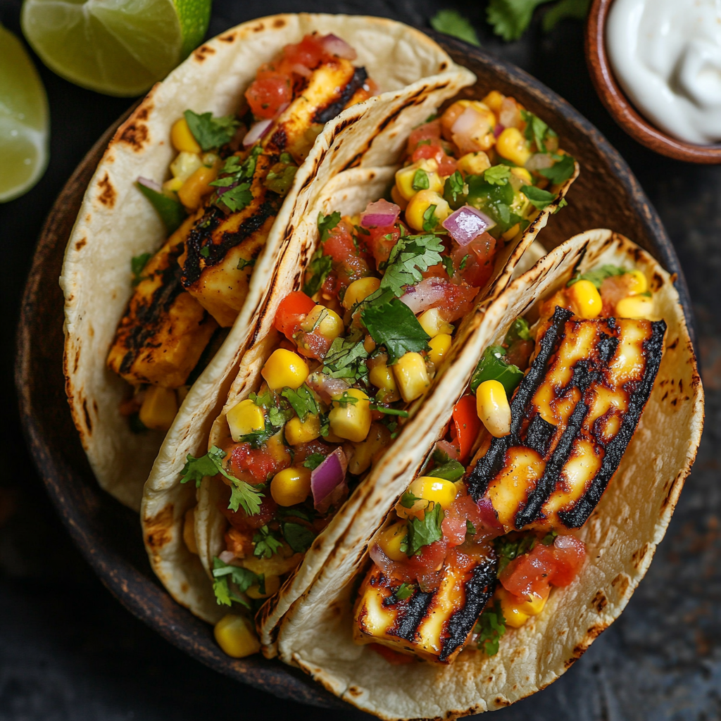 Smoky Grilled Halloumi Tacos