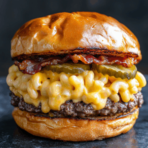 Mac & Cheese Stuffed Smash Burgers