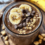 Chocolate Peanut Butter Protein Overnight Oats