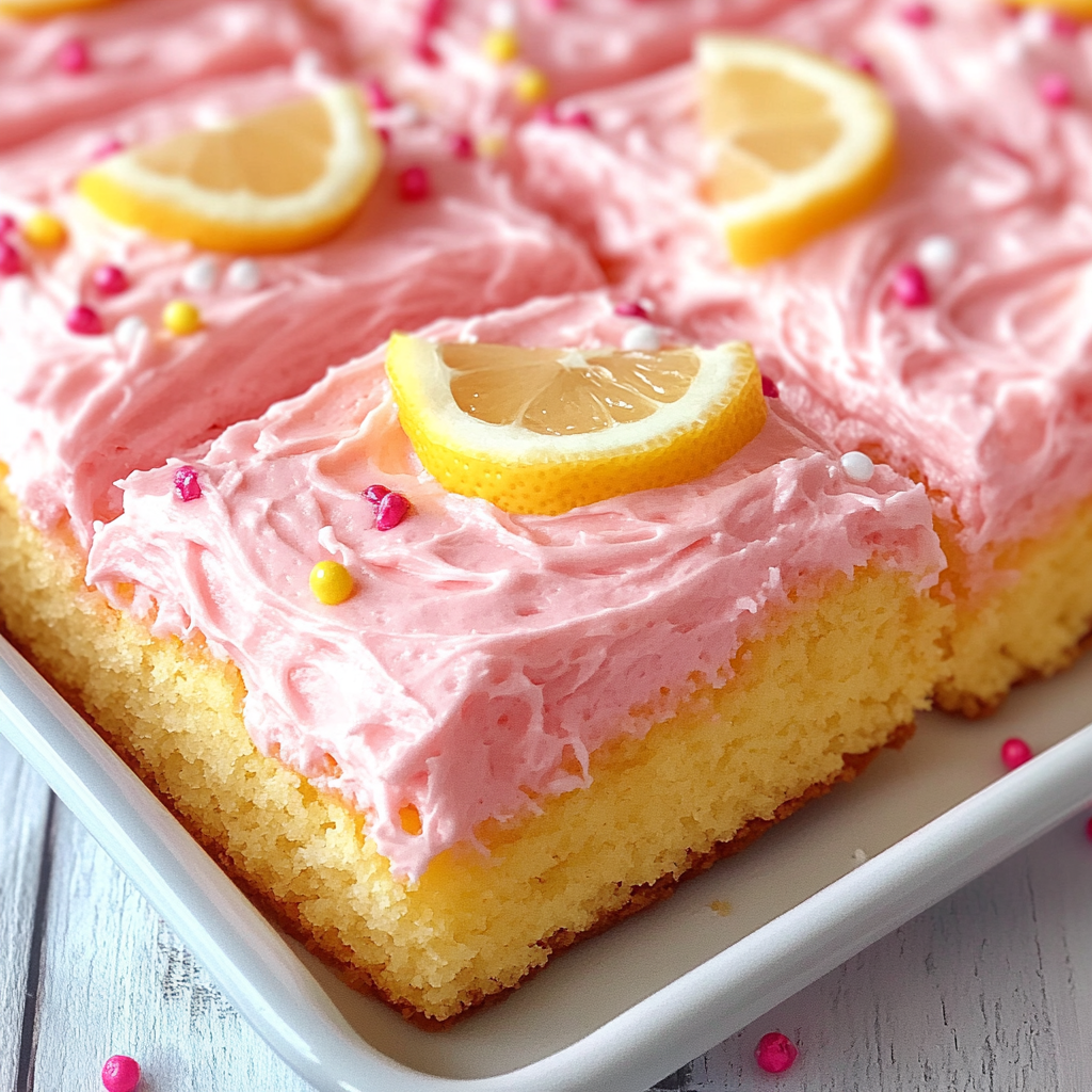 Pink Lemonade Sheet Cake