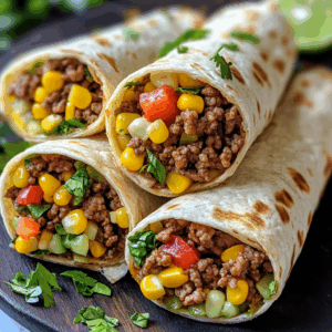 Zesty Beef & Veggie Wraps