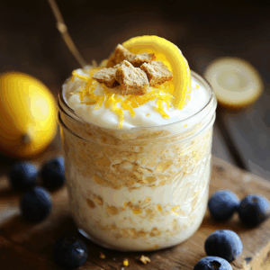 Lemon Cheesecake Overnight Oats