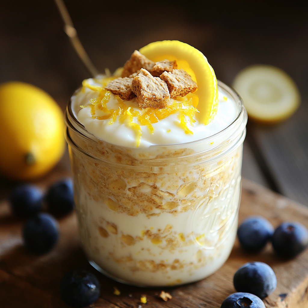 Lemon Cheesecake Overnight Oats