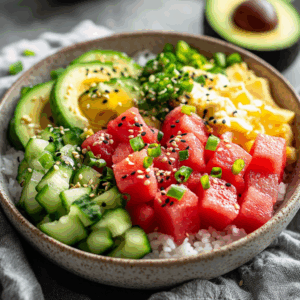 Watermelon Poke Bowls