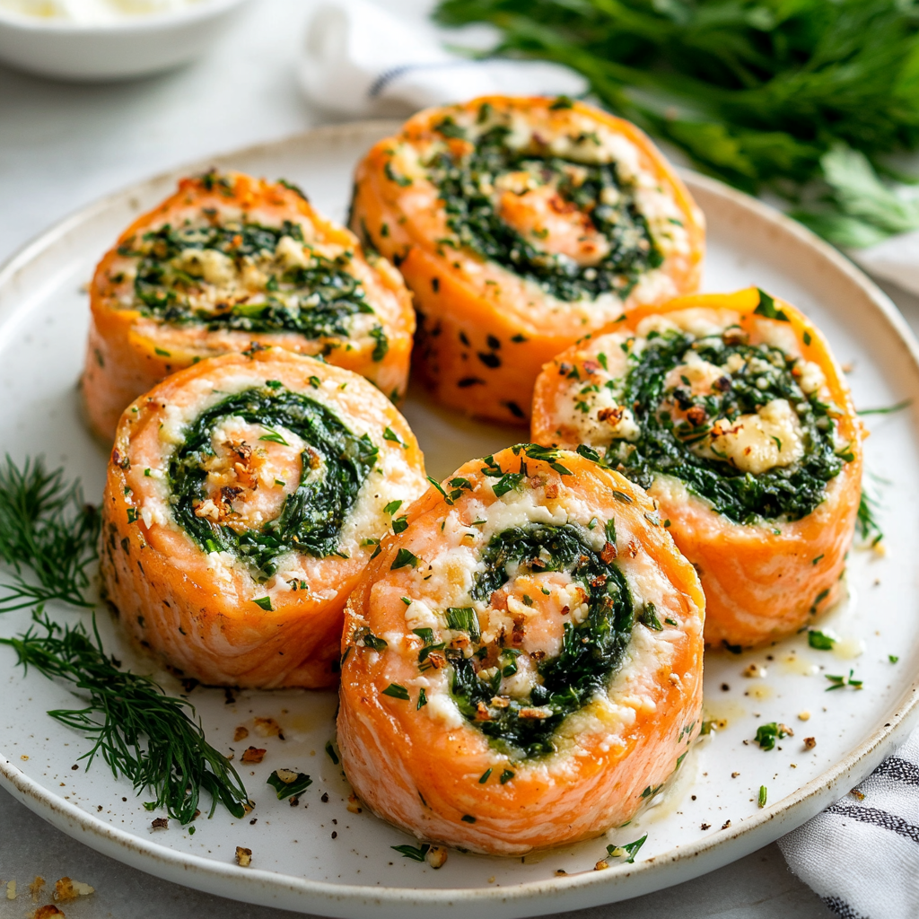 Stuffed Salmon Pinwheels