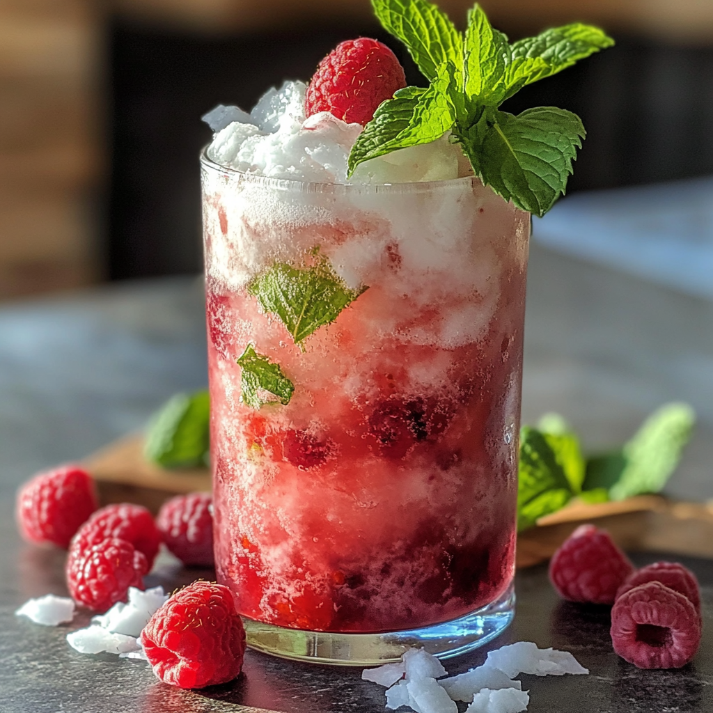 Refreshing Raspberry Coconut Mojito Magic