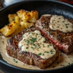 Juicy Steak with Smoky Cream Sauce