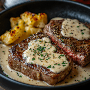 Juicy Steak with Smoky Cream Sauce