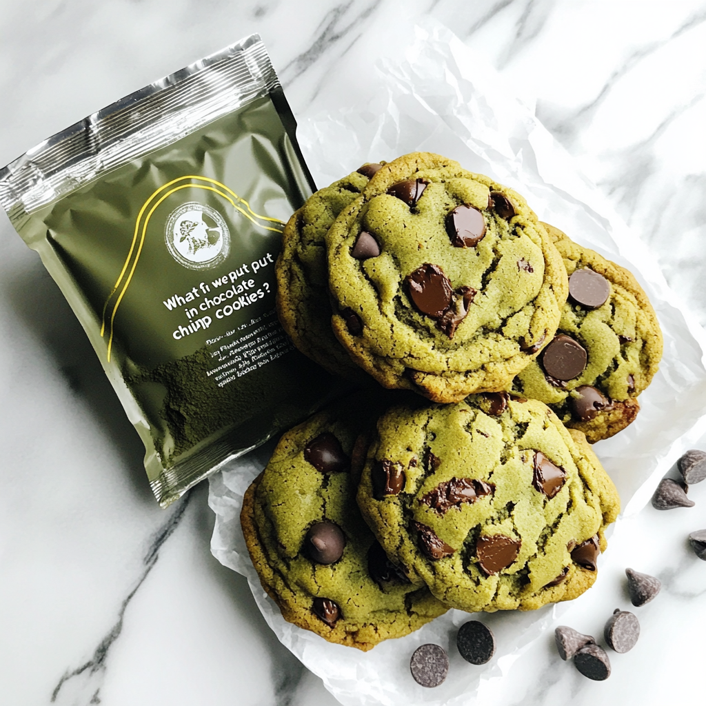 Matcha Chocolate-Chip Cookies
