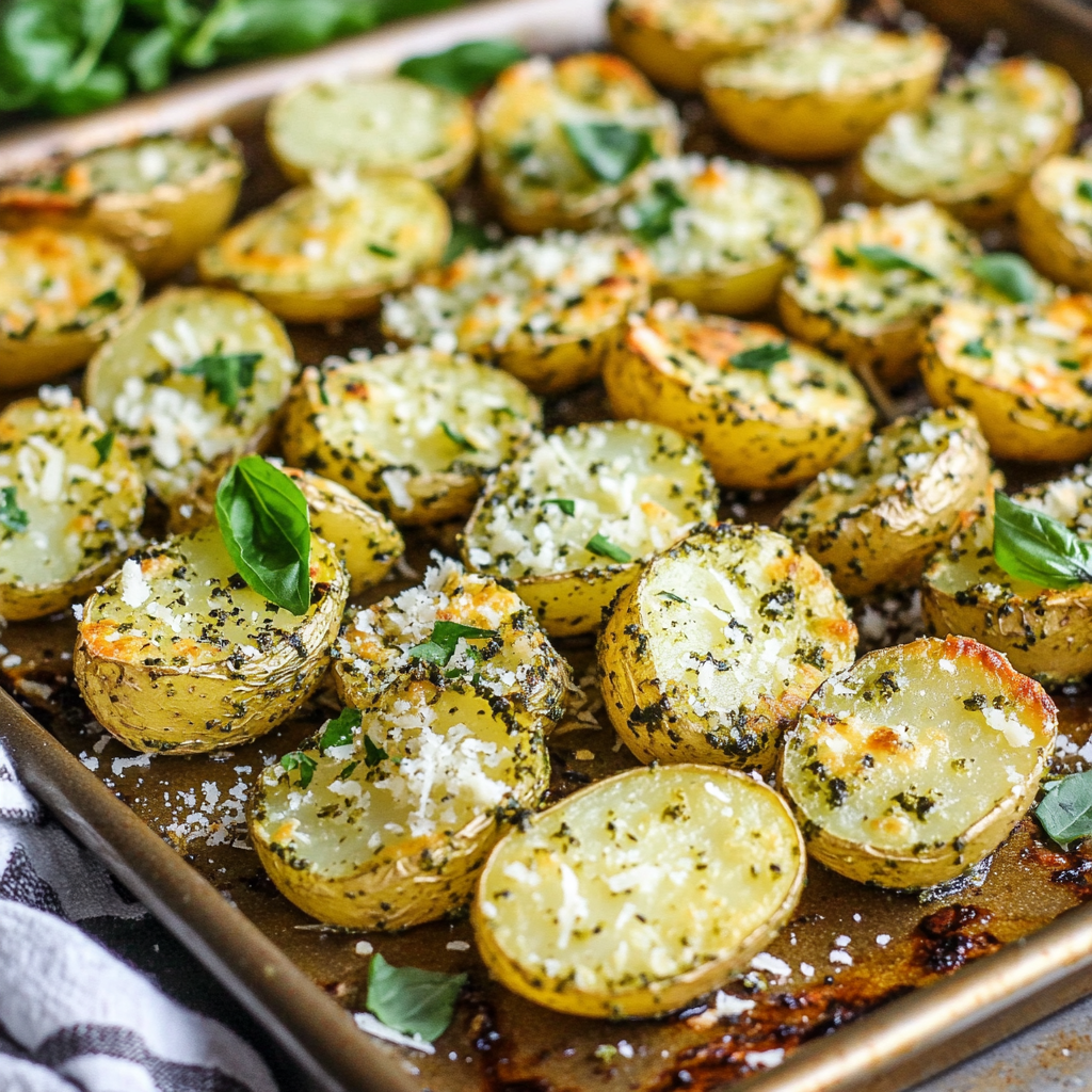 Parmesan Pesto Roasted Potatoe