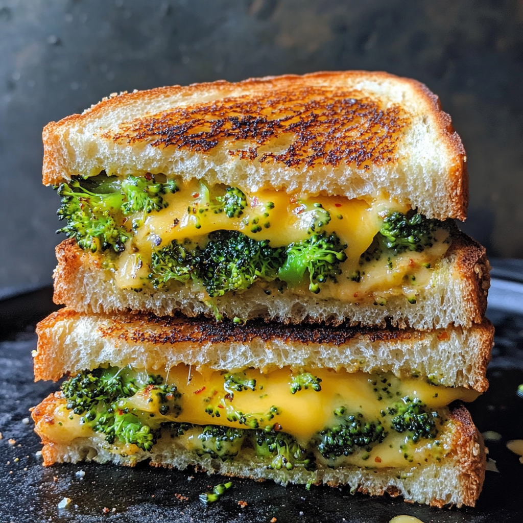 Roasted Broccoli Grilled Cheese