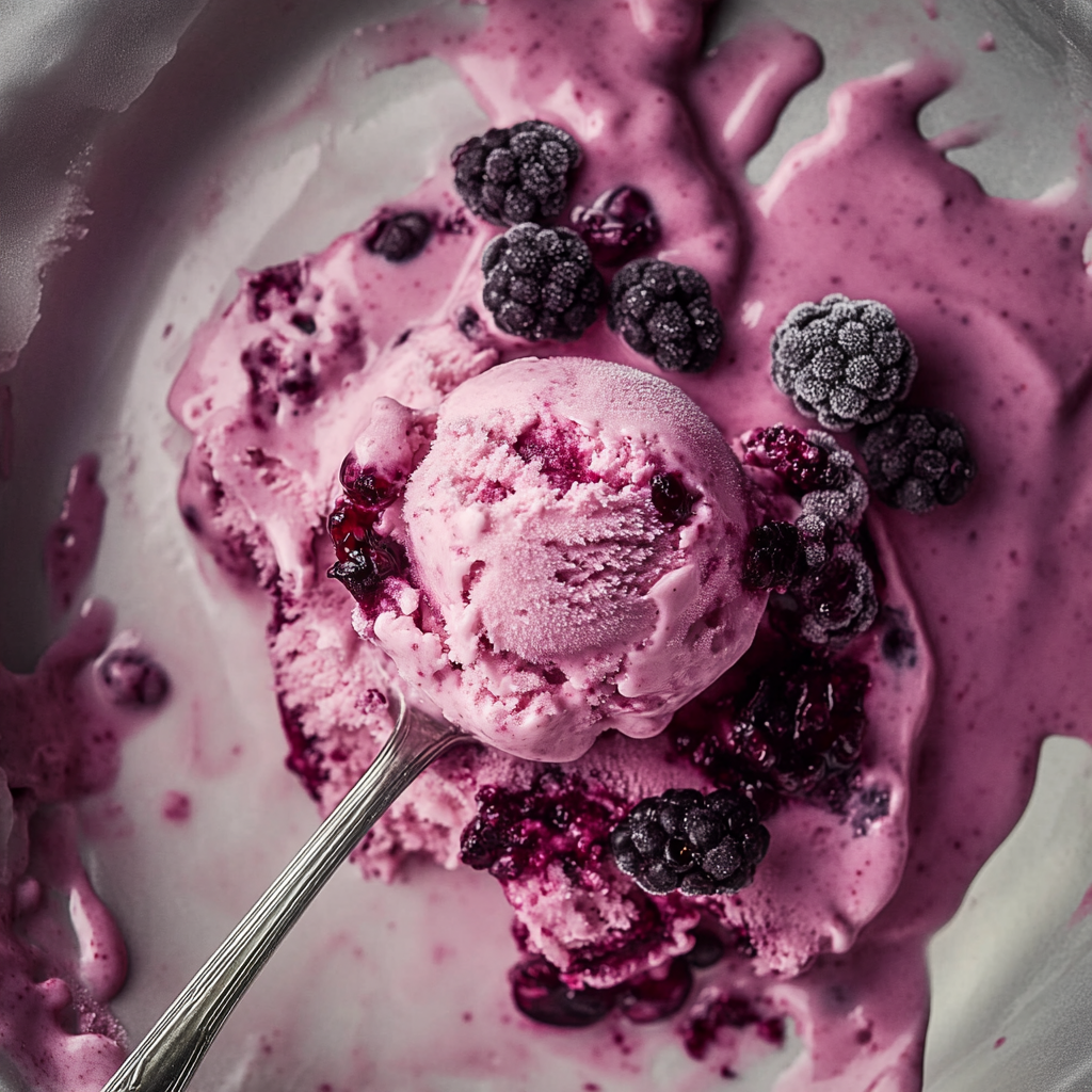 No-Churn Mulberry Ice Cream