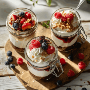Layered Picnic Dessert Jars