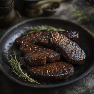 Bourbon-Glazed BBQ Venison Steaks