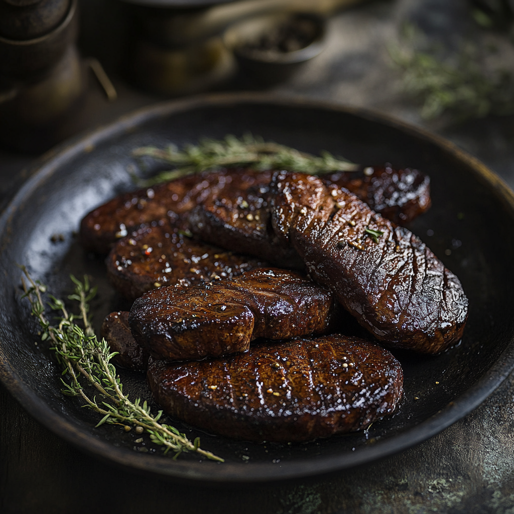 Bourbon-Glazed BBQ Venison Steaks
