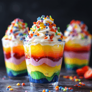 Rainbow Gelatin Parfaits