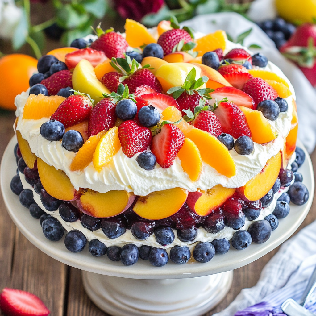 Summer Fruit Sangria Cake Magic