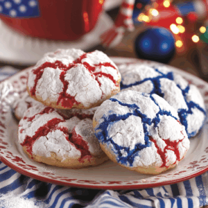 4th of July Crinkle Cookies